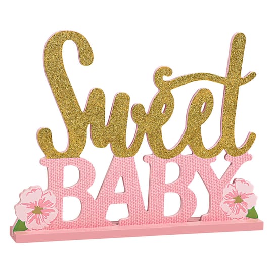 Floral Baby Stand Up Sign